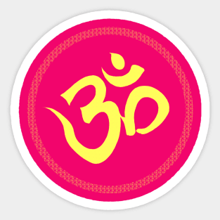 Spiritual Om Symbol Sacred Yoga Mantra Sticker